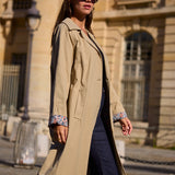 Trench mi-long doublure liberty Maelis