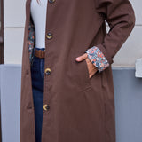 Trench mi-long doublure liberty Maelis