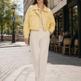 Veste simili cuir grainé Théa
