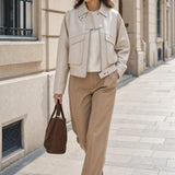 Veste simili cuir grainé Nora