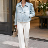 Veste simili cuir grainé Nora