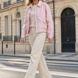 Veste simili cuir grainé Nora