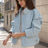 Veste courte simili cuir Sienna
