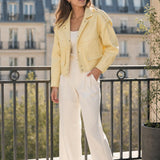 Veste courte simili cuir Sienna