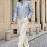 Veste similicuir bijoux Noélie