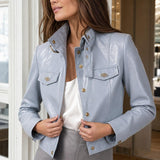 Veste similicuir bijoux Noélie