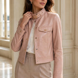 Veste similicuir bijoux Noélie