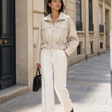Veste similicuir zippée Aline