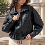 Veste similicuir zippée Aline