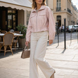 Veste similicuir zippée Aline