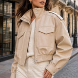 Blouson bomber similicuir Romane