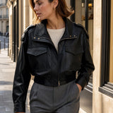 Blouson bomber similicuir Romane