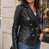 Veste biker similicuir Sabrina