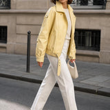 Veste similicuir zippée Capucine