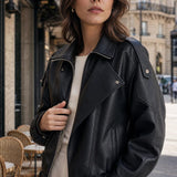 Veste similicuir zippée Capucine