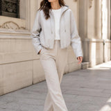 Blouson capuche similicuir Alma