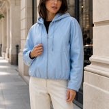 Blouson capuche similicuir Alma
