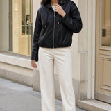 Blouson capuche similicuir Alma
