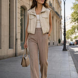 Veste sans manches similicuir Bettina
