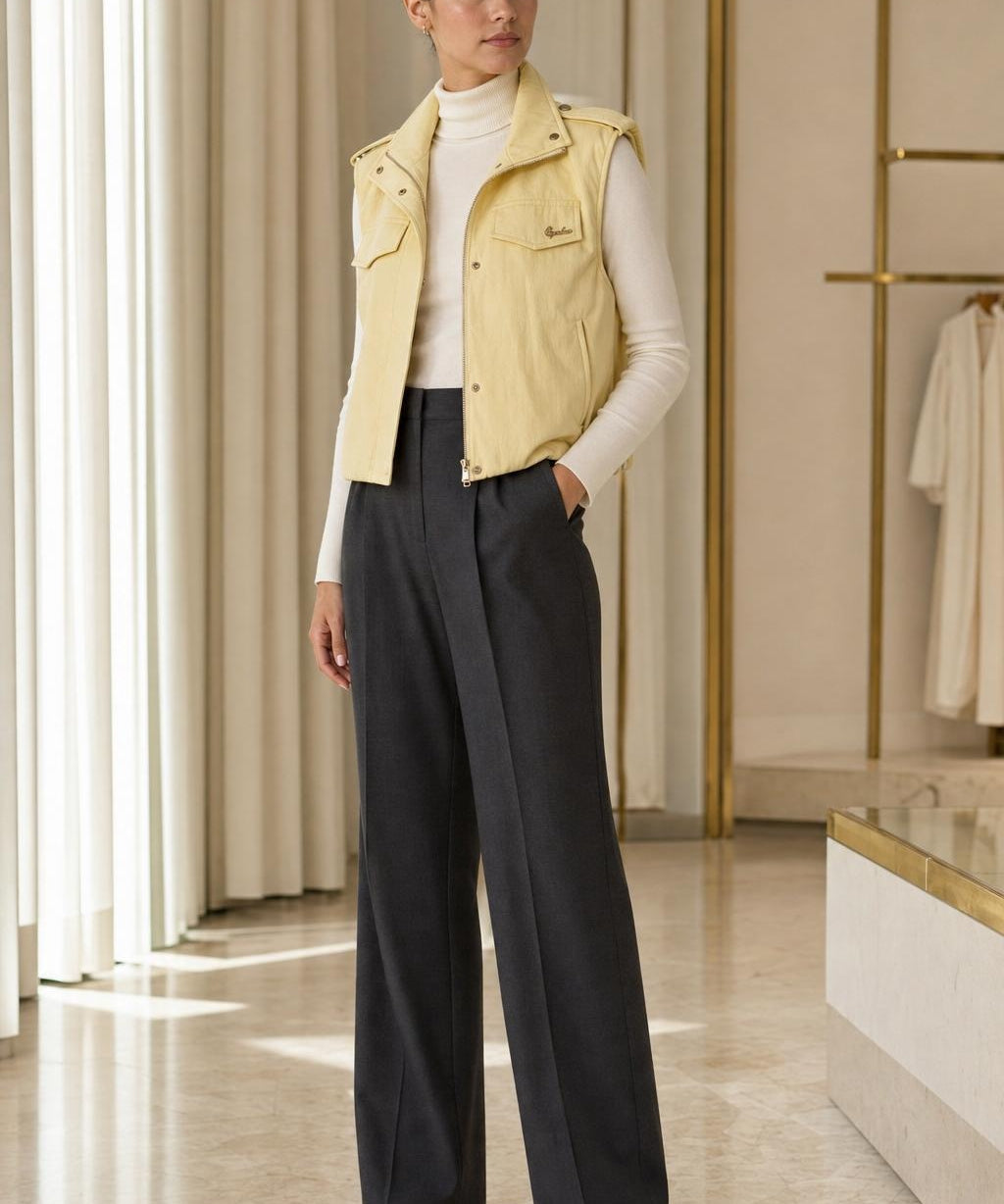 Veste sans manches similicuir Bettina