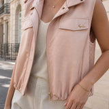 Veste sans manches similicuir Bettina