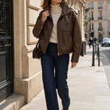 Veste similicuir cordon Adeline