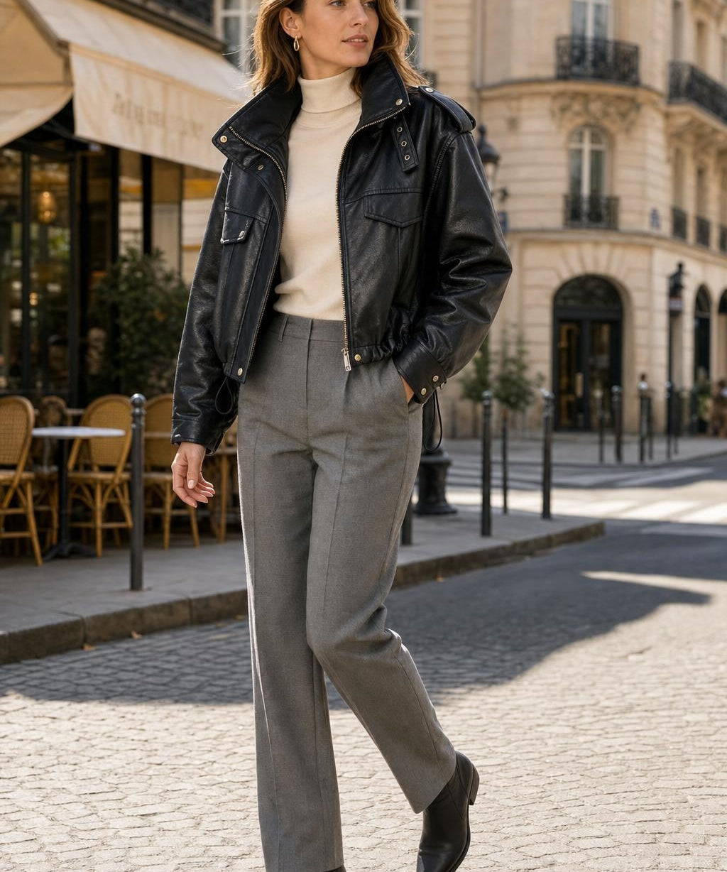 Veste similicuir cordon Adeline