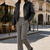 Veste similicuir cordon Adeline