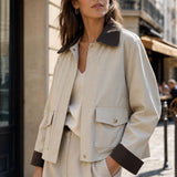 Veste zippée contrastée Romy
