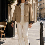 Veste zippée contrastée Romy