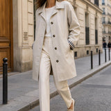 Trench mi-long doublure carreaux Garance