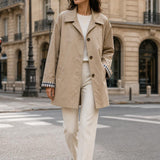 Trench mi-long doublure carreaux Garance