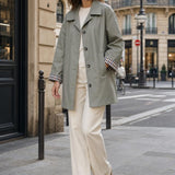 Trench mi-long doublure carreaux Garance
