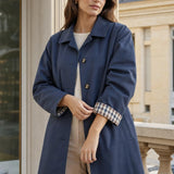 Trench mi-long doublure carreaux Garance