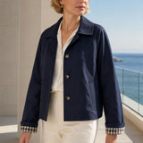 Trench court doublure carreaux Armelle