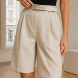 Bermuda tailleur ceinture Anaïs