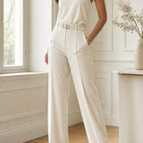 Pantalon tailleur ceinturé Albane