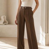 Pantalon tailleur ceinturé Albane