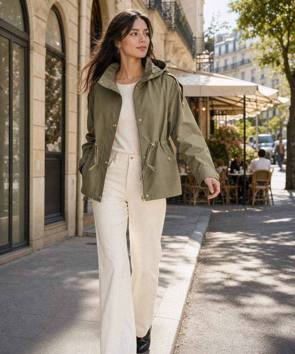 Veste à capuche zippée Mireille