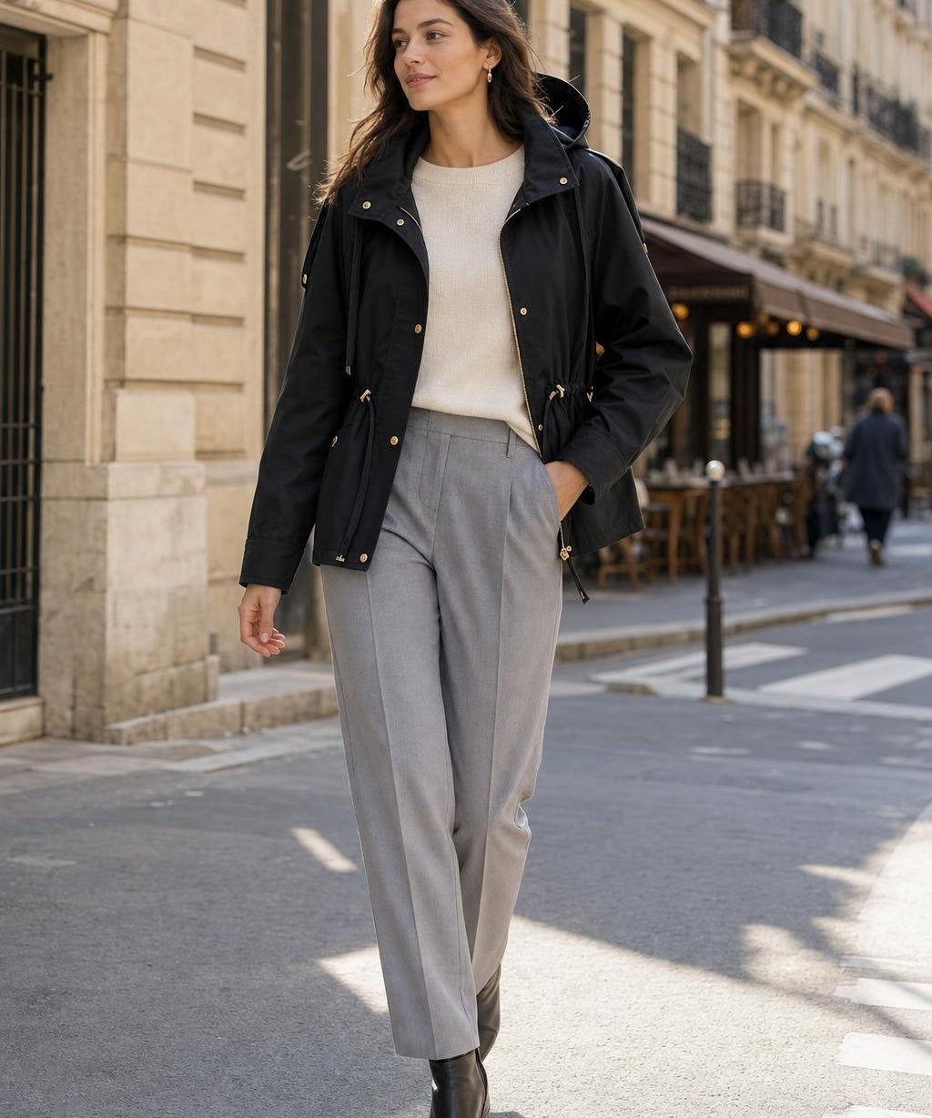 Veste à capuche zippée Mireille