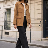 Veste saharienne effet daim Isaline