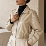 Blouson similicuir brillant Anouk
