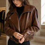 Blouson similicuir brillant Anouk