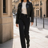 Blouson similicuir brillant Anouk