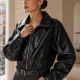 Blouson similicuir brillant Anouk