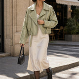 Blouson similicuir brillant Anouk