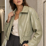 Blouson similicuir brillant Anouk