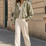 Blouson similicuir brillant Éléonore