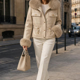 Veste fourrée col amovible Séraphine