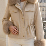 Veste fourrée col amovible Séraphine